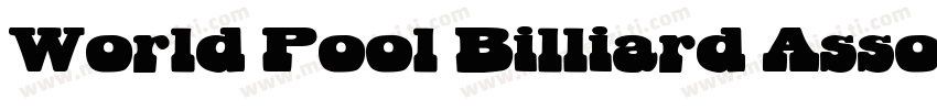 World Pool Billiard Association字体转换